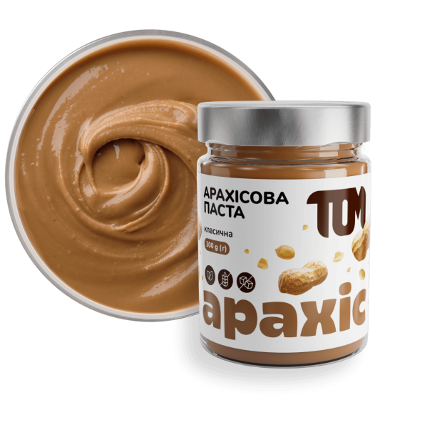 Арахісова паста класична, 300 г, скло