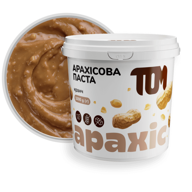 Арахісова паста кранч, 1000г