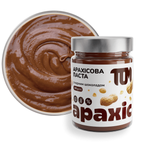 Арахісова паста з чорним шоколадом, 300 г, скло